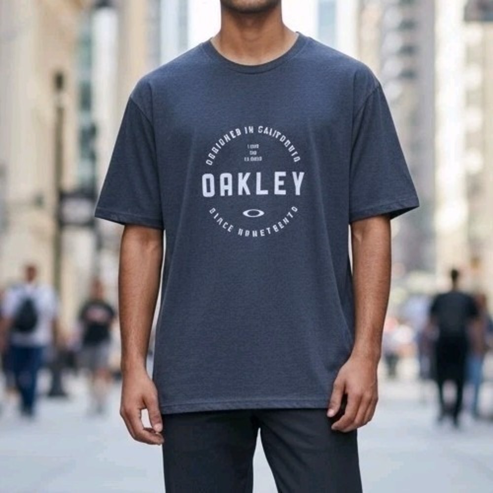 Oakley Hydrolix Designed in California Graphic T-Shirt Grey Athletic Tee